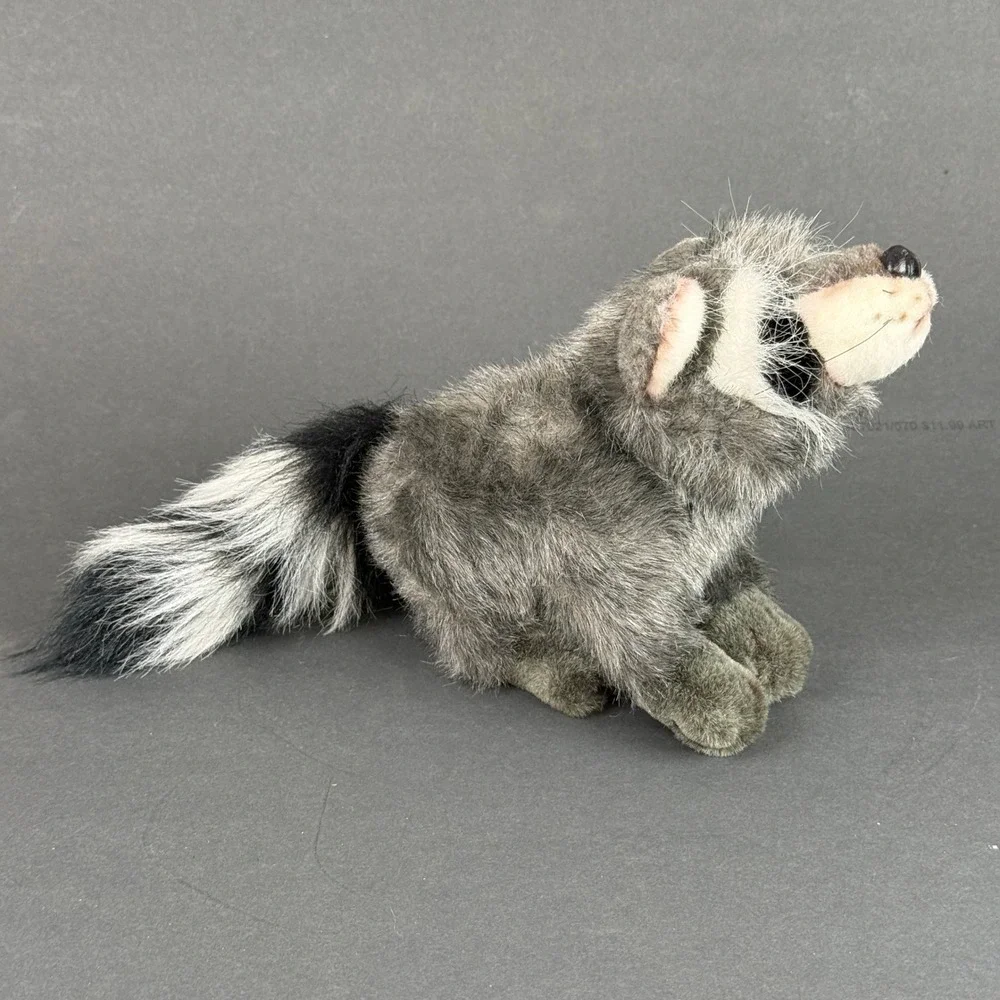 Ganz Forest Friends Ramona Raccoon Toy Plush Grey Black 12 Inch Animal
